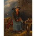 thumbnail image 2 of Melchior Fritsch 20x24 Gold Ornate Framed and Double Matted Museum Art Print Titled - Am Friedhof (1851), 2 of 4