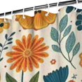 thumbnail image 3 of Pioneer Flower Floral Print Pattern Shower Curtain 72"x84" ,Bathroom Decorative Shower Curtains Set with 12 Hooks,Modern Waterproof Washable Shower Curtain, 3 of 6