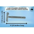 thumbnail image 3 of G.B.S Classic Double Edge Long Handle Manual Razor with 10 Stainless Steel Blades, 3 of 8