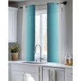 thumbnail image 5 of Turquoise Grey Ombre Sheer Curtains 39 Inch Length 2 Panels Set for Living Room/Bedroom, Farmhouse Gradient Minimalist Kitchen Curtains Grommet Semi-Sheer Curtains Window Treatments 27.5"x39"x2, 5 of 7