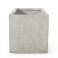 thumbnail image 5 of GDF Studio Fardeen Outdoor Modern Cast Stone Rectangular Planter, White Large, 5 of 9