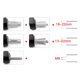 thumbnail image 4 of 7/8 "" 22 mm CNC Alu Empuñaduras de manillar de motocicleta Tapas de extremos Tapas de extremos para Ninja 400 650 1000SX ZX6R ZX9R ZX10R ZX12R ZX14R ER6F ER6N Negro, 4 of 5