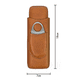 thumbnail image 2 of Estuche para cigarros de cuero marrón, humidificador de cigarros forrado de madera de cedro, cortador de cigarros inoxidable plateado de 18x7CM, 2 of 5