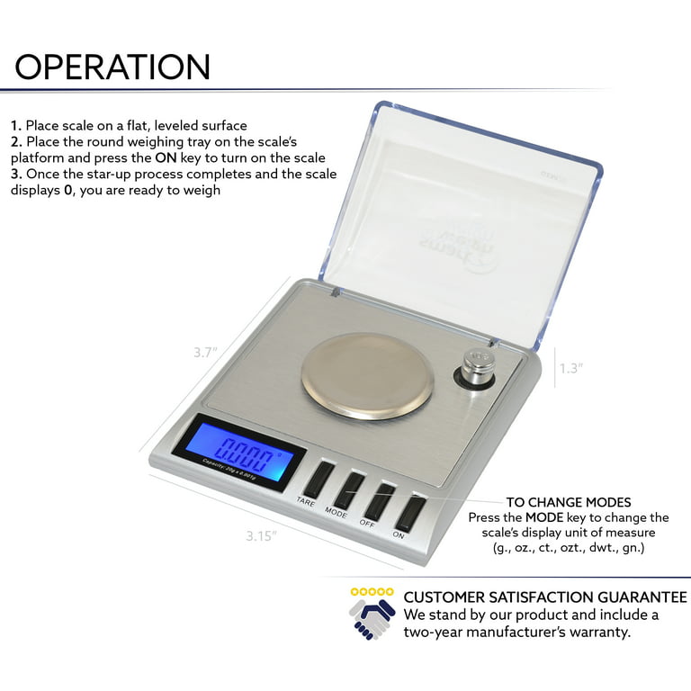 50 g / 0.001 g milligram scale, milligram precision scale, MG scale, pocket  scale, laboratory scale with LCD display, letter scale, professional  digital scale, gold scale 