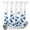Blue, variant on No Hook Shower Curtain, Navy Blue Floral Shower Curtains for Bathroom with See Through Top Window, Spring Flowers Rustic Butterfly Waterproof & Washable Bath Curtain Long 72"x78"
