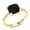 Black||White, variant on 18K Yellow Gold Plated Silver Cushion Green Simulated Emerald Ring for Women (2.62 Cttw, Available in Size 5, 6, 7, 8, 9)