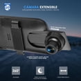 thumbnail image 4 of PHILIPS Retrovisor con Camara, Cámara Delantera y Trasera Coche 2k/1080P, DashCam con Espejo Pantalla Táctil 9.66", Función Visión Nocturna HD, Imagen Reversa, Free 32GB Card, 4 of 5