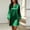 Green, variant on Lolmot Plus Size Satin A Line Dresses for Women Dressy Casual Long Puff Sleeve V Neck Mini Dress Flowy Fall Wedding Guest Dresses