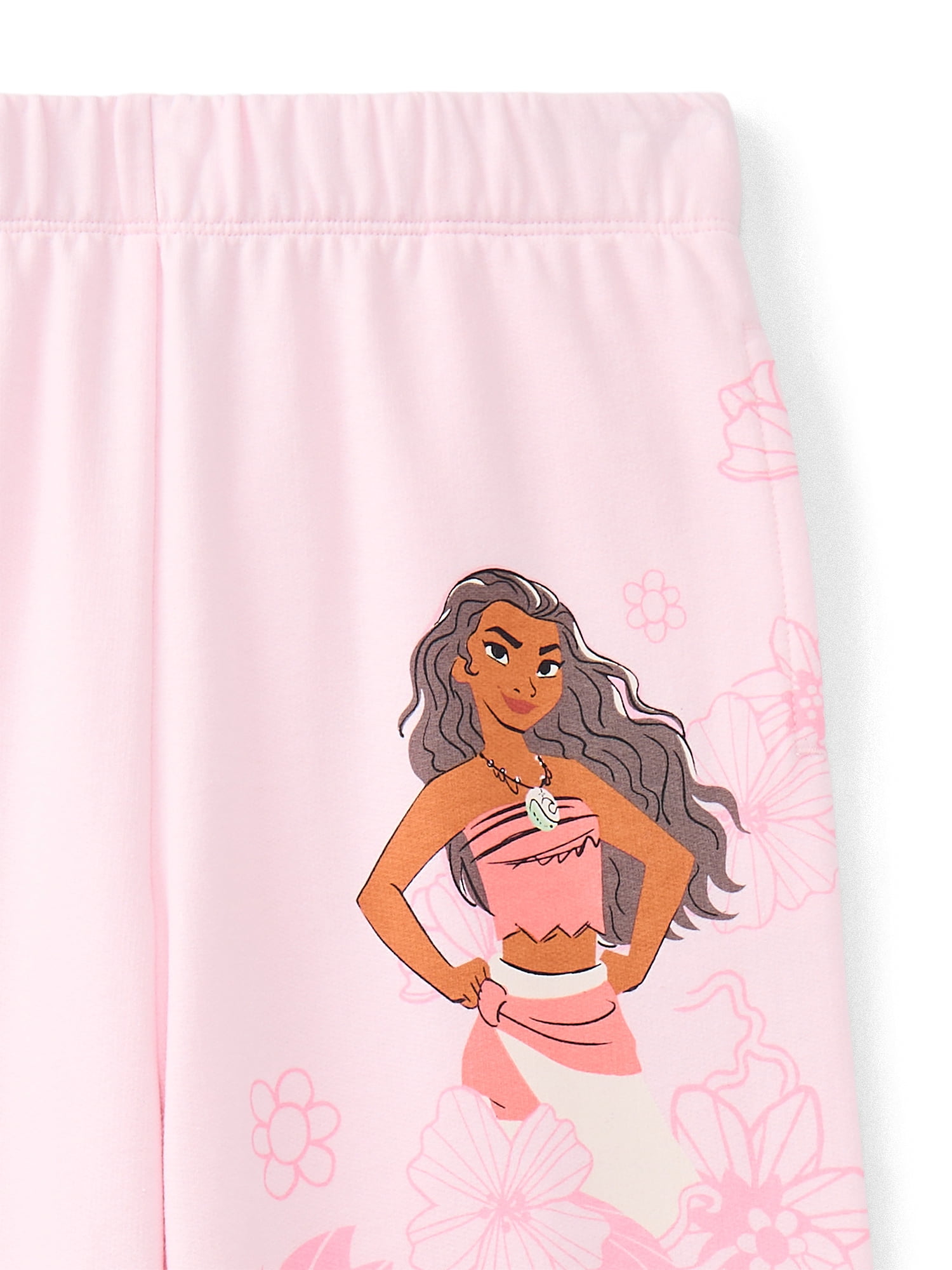 Disney's Princess Adventure Girls Open Bottom Fleece Jogger Pants, Sizes 4-16