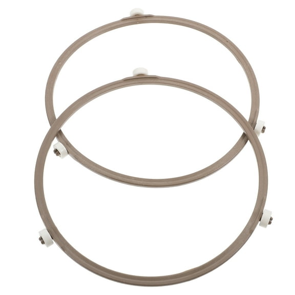 Microwave Turntable Rings with Rotating Support Rack for Microwave Made of Plastic White 2pcs