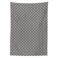 thumbnail image 2 of Abstract Tablecloth, Circular Intricate Shapes Abstract Optical Illusion Illustration, Rectangle Satin Table Cover Accent for Dining Room and Kitchen, 60" X 90", Charcoal Grey Eggshell, by Ambesonne, 2 of 2