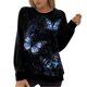 thumbnail image 2 of Sudadera para mujer Otoño Sudaderas Moda Impreso Camiseta suelta Blusa de manga larga Cuello redondo Tops casuales Odeerbi ODB-5, 2 of 6