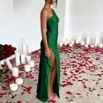 thumbnail image 6 of YuXingFu Summer Dresses with Sleeves Casual Maxi Scoop Neck Plus Size Womens Dress Sleeveless Solid Color Long Casual Summer Green S, 6 of 7