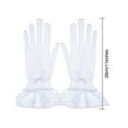 thumbnail image 2 of GPOECD Sunscreen Black Lace Gloves for Dance Party Evening Wear and Formal Occasions White,One Size, 2 of 3