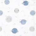 thumbnail image 2 of Perlimpinpin Couverture Réversible en Mousseline - Scène de Planètes Bleues, 2 of 2