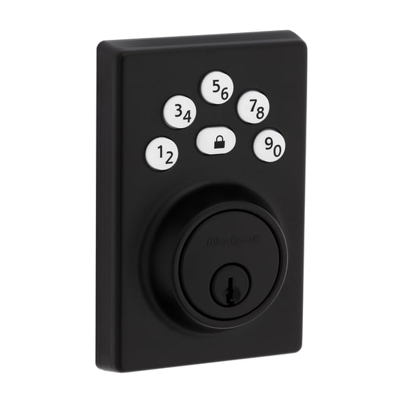 Kwikset Powerbolt 240 Matte Black 5-Button Keypad Contemporary Electronic Deadbolt Door Lock