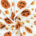thumbnail image 7 of Serafina Home Halloween Throw Blanket: Plush Soft Velour with Smiling Jack O Lantern Pumpkins with Candy Corns, 7 of 7