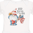 thumbnail image 4 of Inktastic God Bless the USA Gnome Boys or Girls Long Sleeve Baby Bodysuit, 4 of 5