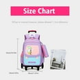 thumbnail image 6 of IvyH Rolling Backpack,Large Cartoon Wheeled Backpack Fashion Rolling Schoolbag with Pen Case,Pink Unicorn, 6 of 8
