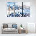 thumbnail image 4 of TISHIRON 3PCS Framed Canvas Wall Art Set,42"x28" Winter Lake and Mountain Landscape Canvas Art Decor, 4 of 7