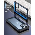 thumbnail image 3 of Poetic Guardian Series Case Compatible with iPhone 13 Pro 6.1 inch, Full-Body Hybrid Reinforced Shockproof Protective Rugged Clear Bumper Cover Case with Built-in Screen Protector, Blue/Clear, 3 of 6