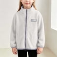 thumbnail image 4 of Mifsaly Boys Girls Fleece Jacket Full Zip Stand Collar Warm Winter Coat with Pockets Kids Everyday Casual Cozy Thermal Outerwear, 4 of 7