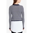 thumbnail image 3 of Lauren Ralph Lauren Womens 2-in-1 Striped Crop Sweater Navy M, 3 of 3