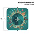 thumbnail image 3 of Pofeuu Around The Planet Print Leather Coasters Set of 6, Round Cups Mugs Mat Pad for Home Kitchen Heat Resistant Drink Coasters,Square, 3 of 7