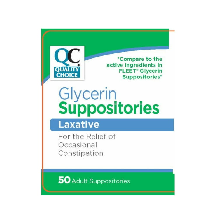 2 Pack Quality Choice Infants Glycerin Suppositories Laxative Relief 25 Ct  Each 
