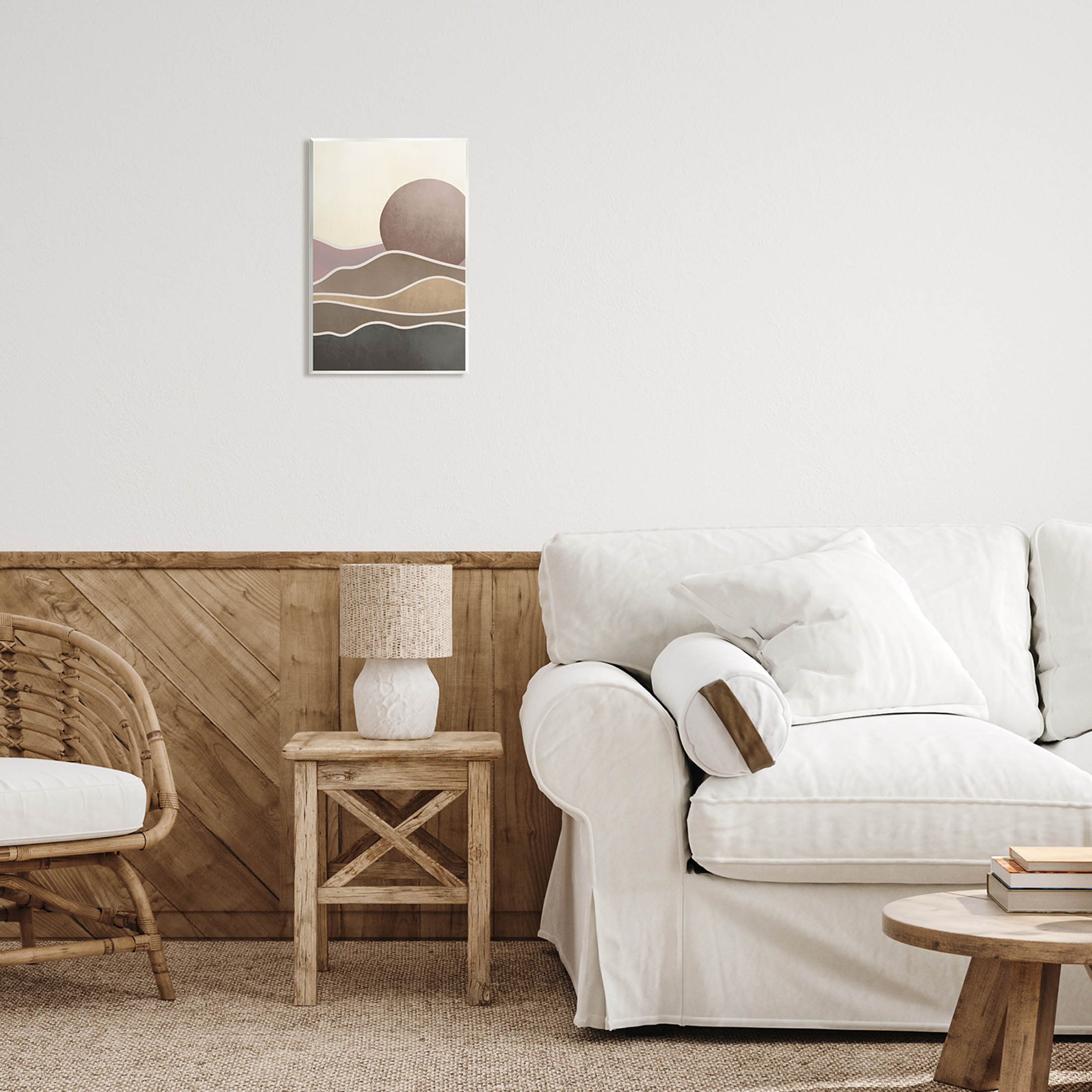 Boho Desert Sun Dunes Modern Landscape Graphic Art Unframed Art Print Wall Art