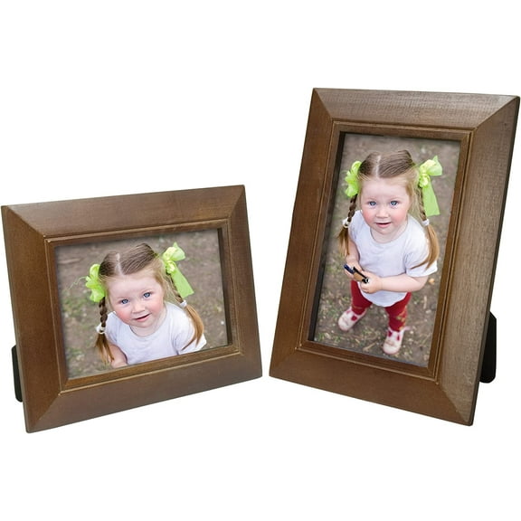Walnut Wood 4" x 6" Picture Frames - Pack of 12