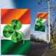 thumbnail image 5 of Decoraciones para el Día de San Patricio, bandera de jardín para el Día de San Patricio, decoración para el ambiente festivo del patio, bandera colgante con fondo de tréboles verdes, bandera colgante, 5 of 8