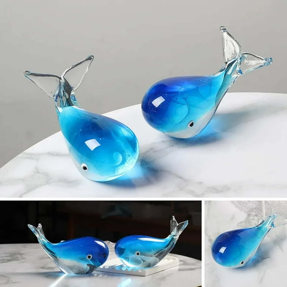 Dvkptbk Verre Lumineux Fascinant Artisanat en Verre Lumineux Verre Lumineux Décoration d'Art Océanique Ornement Artisanat en Verre Cadeau d'Anniversaire Déco Maison