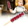 thumbnail image 4 of Stick Wooden Handheld 21 Jingle Bells Bar Sleigh Stick Kids Toy Instrument Red, 4 of 7