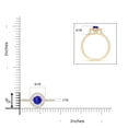 thumbnail image 4 of ANGARA Natural Floating Tanzanite Halo Ring with Diamond Accents in 14K Yellow Gold for Women (Size-6mm) | December Birthstone, Birthday, Anniversary, Jewelry Gift for Women | Natural Tanzanite Ring, 4 of 9