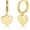 B-14K Gold, variant on 925 Sterling Silver Heart Dangle Earrings for Women Silver Dangle Leverback Earrings Hypoallergenic Love Heart Dangle Drop Earrings for Jewelry Gifts