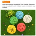 thumbnail image 3 of 4 Pcs Wicker Rattan Balls 3.9 Inch Rattan Decorative Balls for Vase Fillers Craft Home Decor Yellow, 3 of 5