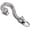 A-Metal Color: Silver 19cm, variant on Biker Men's Stainless Steel Wolf Head Cuban Chain Bracelet with Spring Clasp