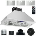 thumbnail image 4 of KFFKFF 36" Stainless Steel Range Hood, 900CFM, 4-Speed Settings, Built-in Kitchen Exhaust with Touch & Remote, LED Lighting, Baffle Filters, Convertible Ducting Options, ETL Certified, 4 of 9