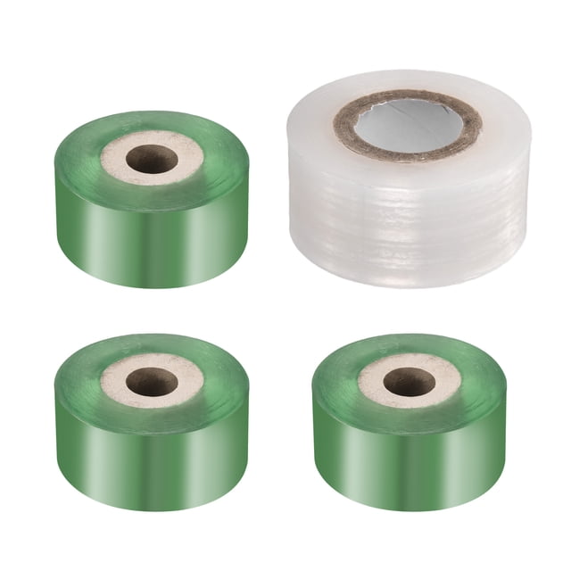 Uxcell 2 Rolls 2CM 3CM Width 100M Long PE Fruit Tree Grafting Tape, Green White