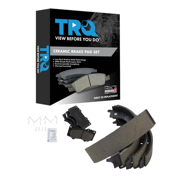 TRQ Front and Rear Brake Pads Ceramic Fits 2005-2021 Toyota Tacoma
