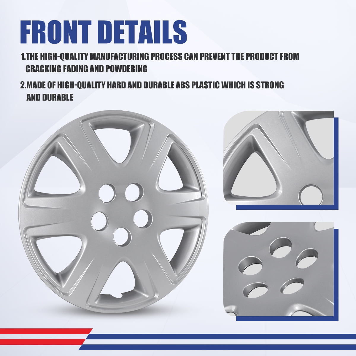 1 Pack 15" Hubcap Wheel Cover for 2005-2008 Toyota Corolla,Wheel Rim Cover,Compatible with Steel Wheels,Snap on Hub Caps Replacement,PP Material,Lacquer