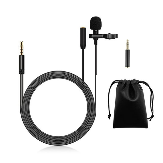 Mistaha Microphone Lavalier à Clipser Mini Micro 3.5mm TRRS pour Interview Vidéo et Musicale