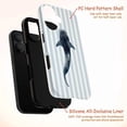 thumbnail image 4 of Whale Shark Blue Striped Phone Case, Artistic Marine Life Illustration iPhone Cover for iPhone 17 16 15 14 13 12 11 Pro Plus Max Mini, 4 of 6