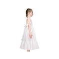 thumbnail image 4 of Flower Girls Dress White Long Tiered Midi Sleeveless Wedding Party 6 Years, 4 of 8