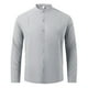 thumbnail image 2 of Camisa de manga larga lisa para hombre, prenda informal de vacaciones, cardigan, para vacaciones y comodidad diaria, 2 of 5