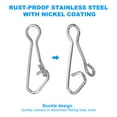 thumbnail image 3 of Unique Bargains 17Lbs Stainless Steel Fishing Snaps Swivels Clips Quick Change White 50 Pack, 3 of 6