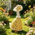 thumbnail image 3 of HWRETIE Yard Outdoor Cement Figurine Bumblebee Top Hat and Tulle Skirt Set Porch Gooses Costume Decorative Outfit, 3 of 6