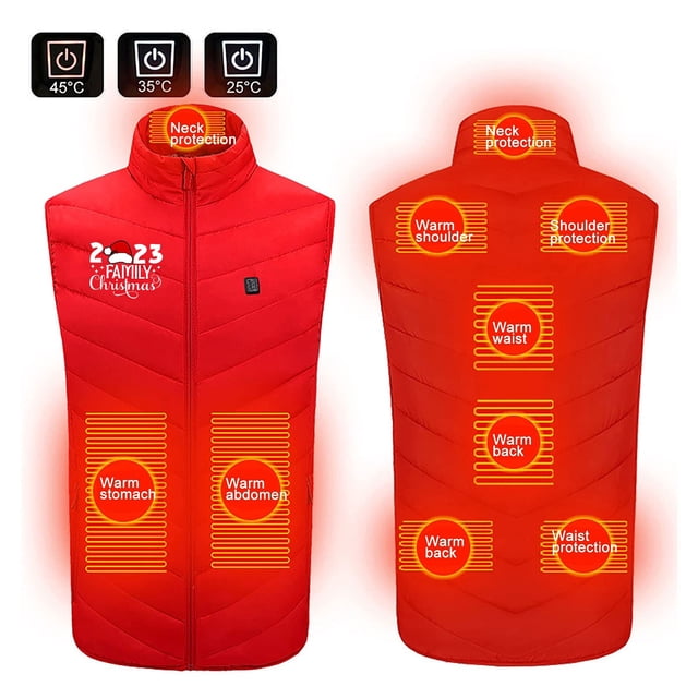 Abrigo calefactable informal sin mangas y sin capucha para Halloween, talla grande, para hombre y mujer, 9 unidades, para invierno