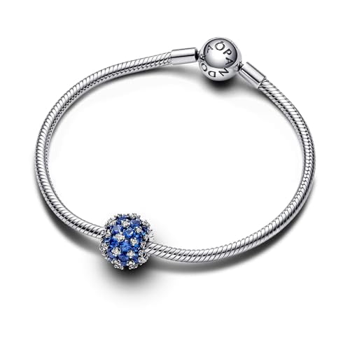 Pandora Sparkling Pave Round Blue Charm